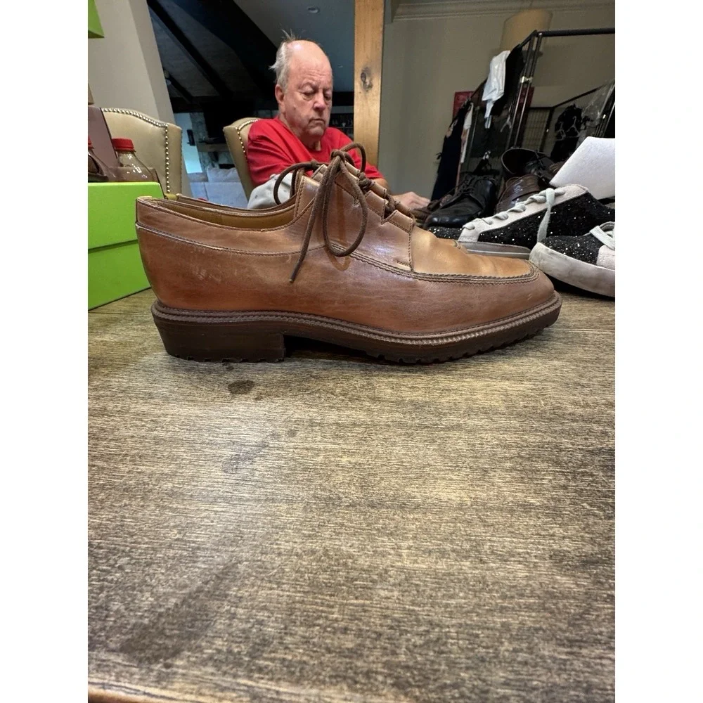 Gravati Men's Ghillie Split-Toe Derbies  Size 9M Italian Moustache Clipper
